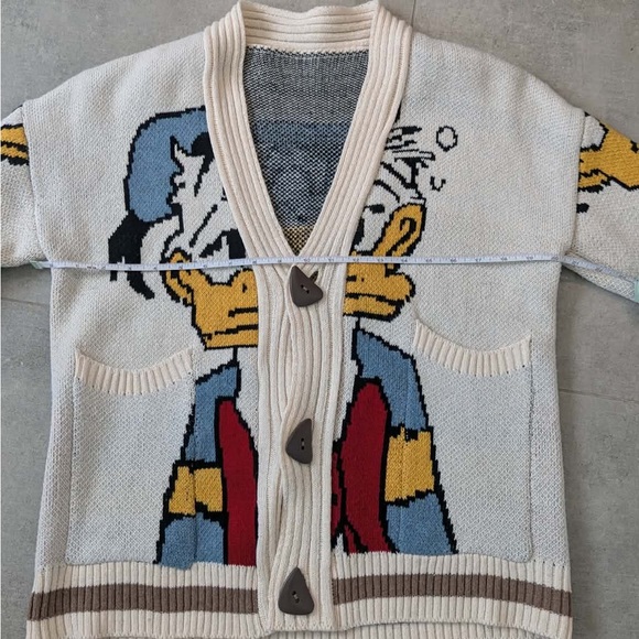 Donald Duck Graphic Cardigan Sweater | Oversized Knit | Disney Inspired | M/L - Picture 5 of 7